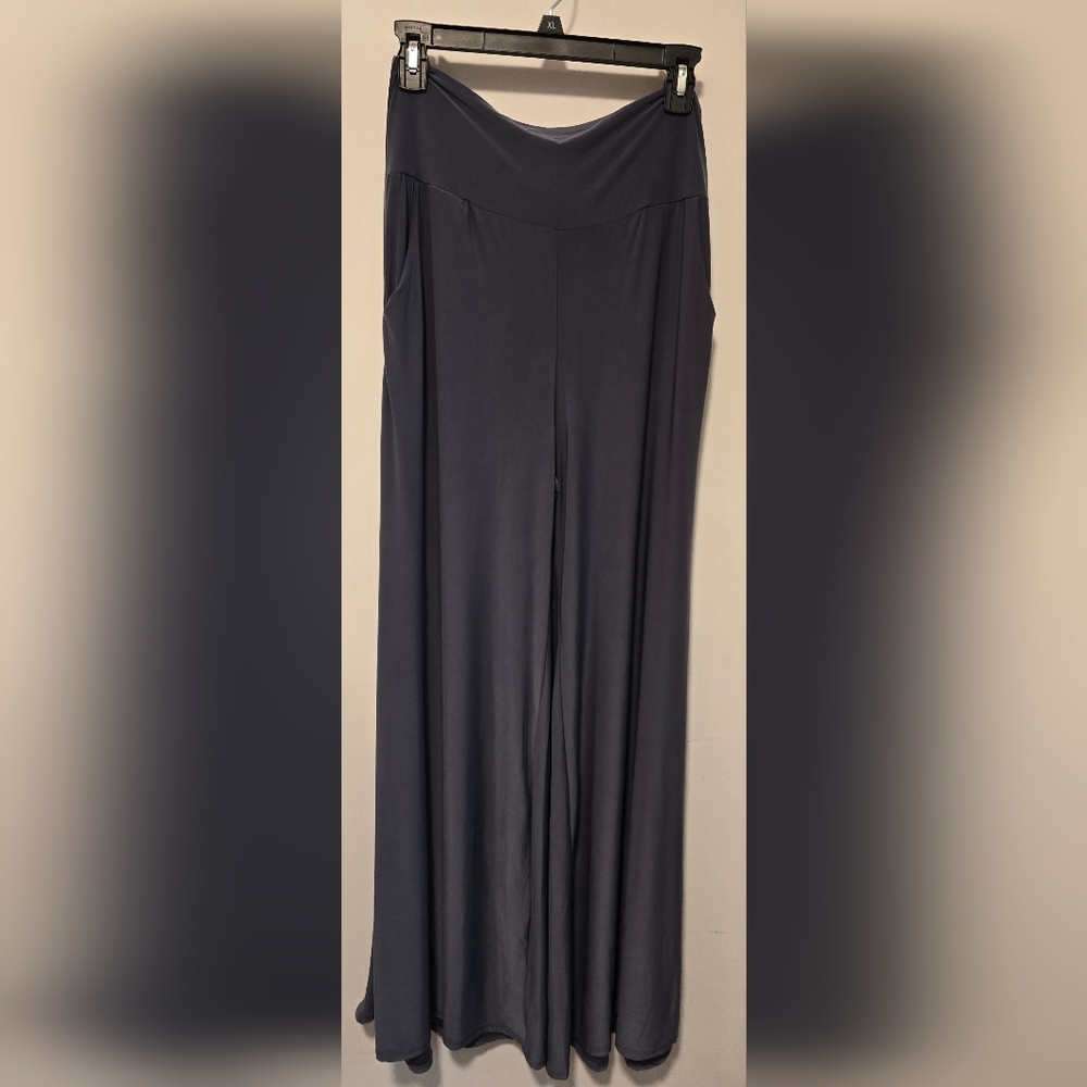 With U XL Women's Gray Wide-Leg Pants / Cotton Spandex (L)